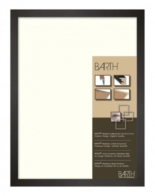 Zwarte aluminium brede Barth wissellijst 1828 ZW