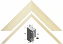 Maatwerk blank populier houten Barth wissellijst 820-777 met 2 cm spacer