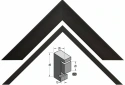 Maatwerk zwart populier houten Barth wissellijst 820-127 met 2 cm spacer 
